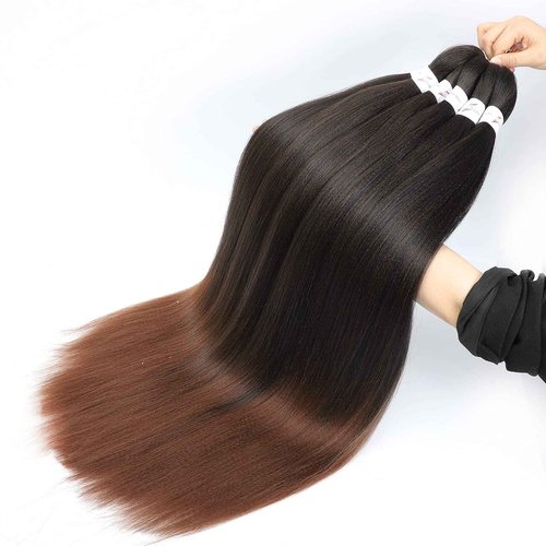 Callia 32 Inch Pre Stretched Braiding Hair Extension 8 Packs Soft Yaki Texture Braiding Hair Pre Stretched Hot Water Setting Synthetic Hair Extension For Twist Braidings (32Inch-8PACK, 1B/30)