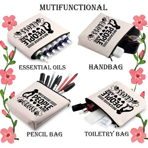 WCGXKO Veterinarian Gift Because People Are Gross Animal Lover Zipper Pouch Makeup Bag for Vet Tech (People Are Gross)