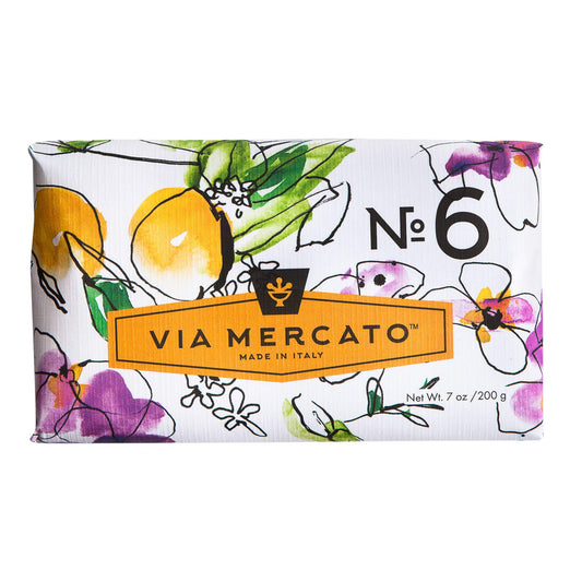 Via Mercato Italian Soap Bar (200 g), No. 6 - Fig, Orange Blossom & Cedarwood