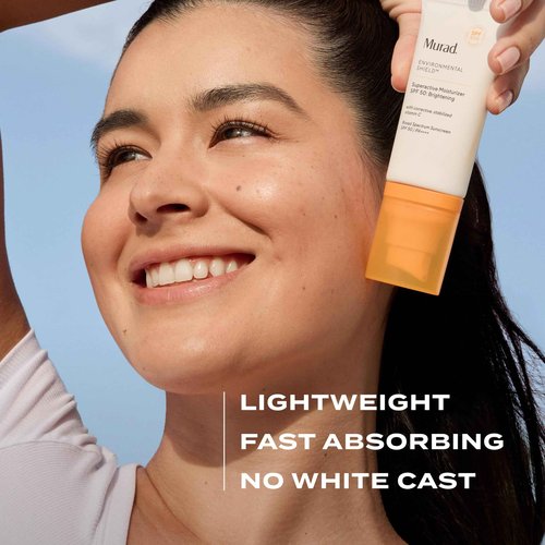 Murad Superactive Brightening Moisturizer SPF 50 Travel - Vitamin C Packed Hydrating Ulta Sheer Facial Sunscreen W/Lipid-boosting Technology for Preventative Aging Protection from UVA/UVB (0.8 Fl Oz)