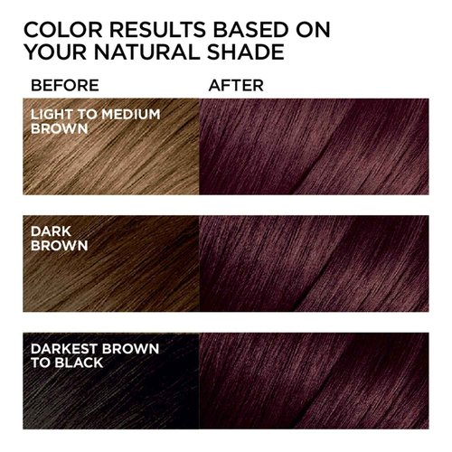 L'Oreal Paris Feria Multi-Faceted Shimmering Permanent Hair Color, Chocolate Cherry, Hair Dye Kit, Pack of 2