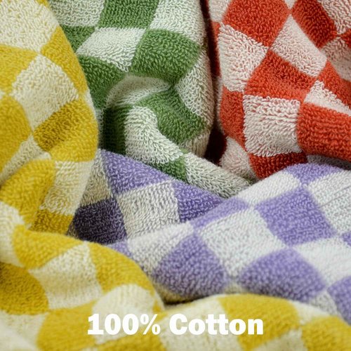 Cotton Small Towels 8 Pack, 4 Hand Towels (13x29 Inches) and 4 Washcloths (13x13 Inches), for Drying Hand, Washing Face, and Daily Cleansing
