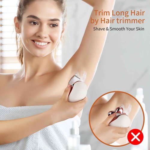 UPTARD Women's Electric Razors for Women Legs Pubic Facial Hair Removal 2 in 1 Womens Electric Shaver for Women,Bikini Trimmer for Lady,Waterproof (5D)