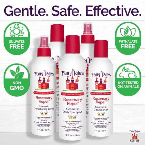 Fairy Tales Rosemary Repel Daily Kids Conditioner– Kids Like the Smell, Lice Do Not, 8 fl oz. (Pack of 2)