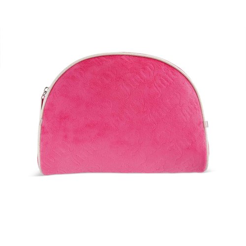 Juicy Couture White Pink Makeup Bag Cosmetics Organizer Travel Essentials Clutch Coin Purse Textured Three Piece Set
