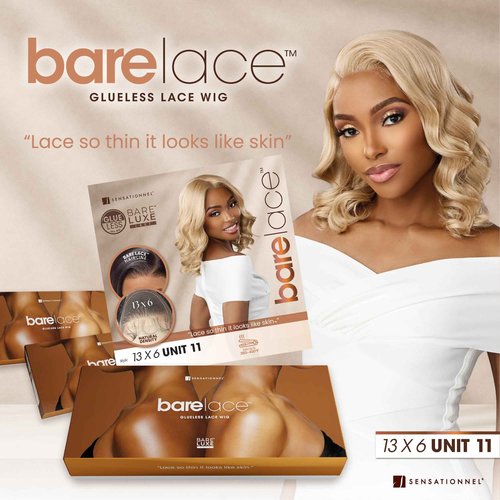 Sensationnel Bare Lace 13X6 Wigs - Unit 11 Lacefrontal Glueless Synthetic 180 Degree Preplucked Hairline (BEIGEBLONDE)