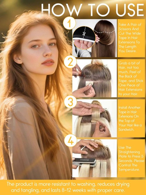 Caliee 16 Inch Long Weft Tape in Hair Extensions 50G One Piece Tape in Hair Extensions Invisible Color R2-2/6 Darkest Brown with Chestnut Brown Soft Wide PU Weft 31.5"(80cm)