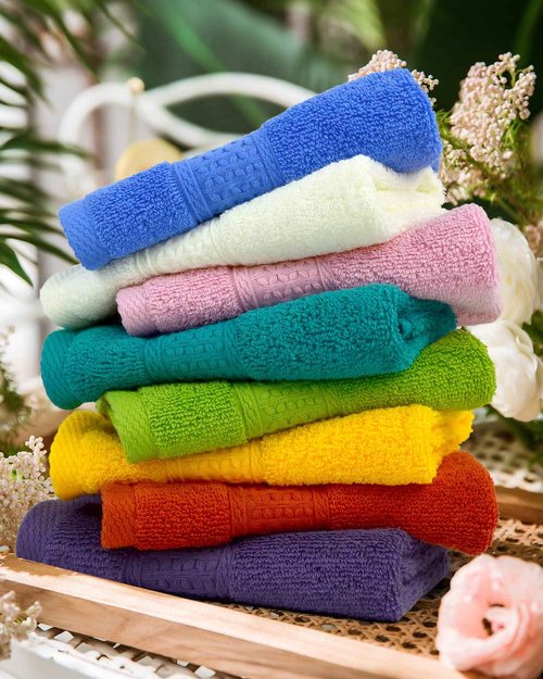 Cleanbear Wash Cloths for Your Body 24-Pack Washcloths Soft Cotton Face Cloths, Large Shower Wash Cloth Set (8 Colors 13” x 13”) 100% Cotton Small Towels for Bathrooms and Guestroom