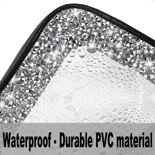 Meetart Clear Makeup Bag.Crushed Diamond Travel Toiletry Bag with Detachable Shoulder Strap.Transparent Cosmetic Bag for Travel, Bathroom Storage.(Black)