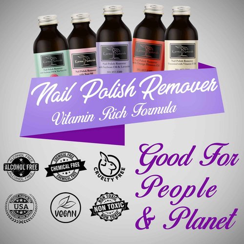 Karma Nail Polish Remover Wipes and Natural Soybean Lavender Remover Nontoxic Vegan Cruelty Free