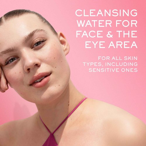 Nuxe Very Rose 3-in-1 Micellar Water, Soothing Facial Cleanser and Makeup Remover, with Rose Extract for Face & Eyes, 6.7 Fl Oz