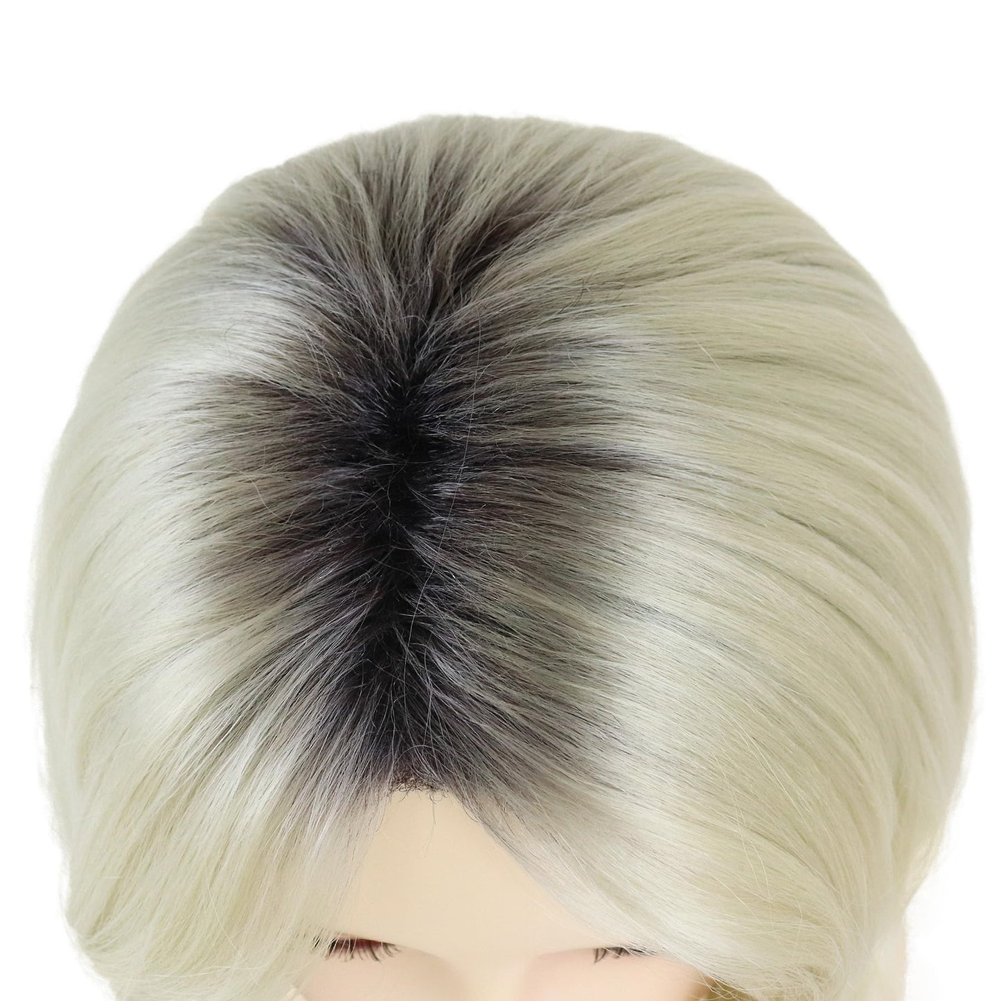 GNIMEGIL Ombre Blonde Costume Wig 20 Inch Heat Resistant Synthetic Hair for Halloween Anime Cosplay Fits for Bride of Chucky Wigs for Dolls Blond Wig with High Temperature Fiber