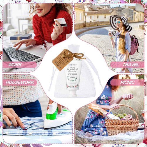 Dansib 24 Sets Hand Mini Lotion Bulk Employee Appreciation Gifts Travel Size Hand Cream Inspirational Thank You Gifts for Christmas Teachers Coworkers Employee Staff Team Nurse(Fresh)