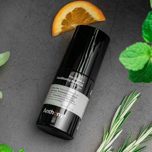 Anthony Pre-Shave and Conditioning Beard Oil, 2 Fl Oz, Contains Rosemary, Basil, Olive and Calendula Oils, Hydrates, Softens, Nourishes, and Conditions Skin