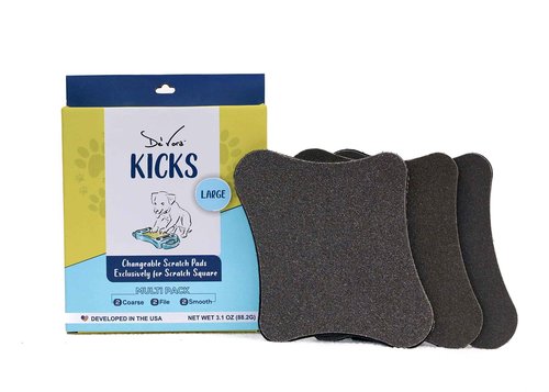 De' Vora Kicks Replaceable Multi-Pack Nail File, Emery Boards, Buffering Files for Pet Manicure & Pedicure- Trim, File, Smooth Nail Files Set Exclusively for Scratch Square Dog Grooming Toys (XL)
