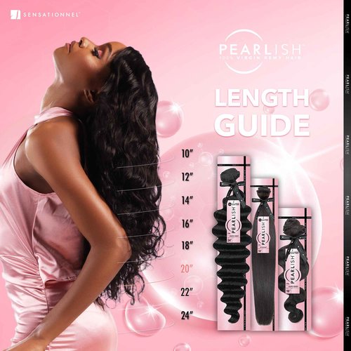 Sensationnel Pearlish bundle human hair - euro deep deep pearl conditioned 15a soft remy beauty supply sew in or glue on bundles (12 Inch, NATURAL)