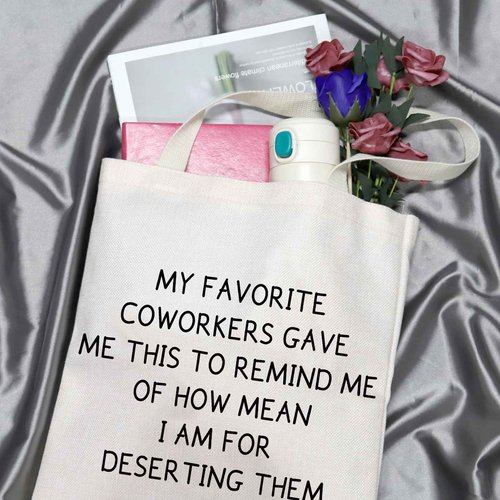 GJTIM Women's Favorite Coworkers Tote Makeup Bag - Canvas Zipper Tote - 9.2" x 6.8" x 2" - 3D Printed Design - Versatile Work Gift