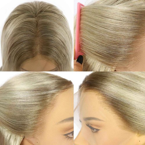 BABEHERS Blonde Lace Front Wig for Women 13x4 Body Wave Synthetic Wig Omber Pre-plucked Long Wavy 150% Density Natural Heat Resistant Hair Daily Use 26 Inch