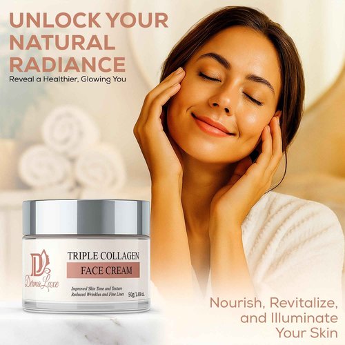 Anti-Aging Collagen Face Cream with Salmon DNA PDRN, Hyaluronic Acid & Niacinamide – Women Deep Hydration Firming Wrinkle Repair Daily Moisturizer Neck Tightening, Lifting, Brightening, 1.7 oz