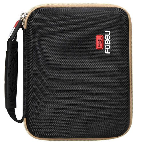 FBLFOBELI EVA Hard Storage Case for Ufree/for Brightup FK-8788T/ for Wahl 9916-817V Electric Razor Foil Shavers for Men, Hair Beard Trimmer Grooming Shaving Kit Storage Holder (Black+Gold Zipper)