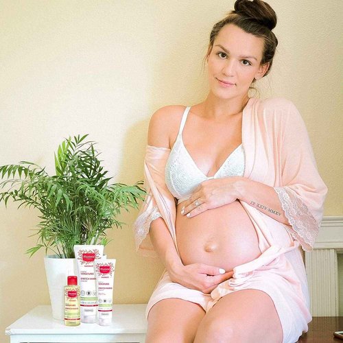 Mustela Maternity Stretch Marks Oil - Natural Pregnancy Skincare Belly Massage Oil with Vitamin E, Avocado, Maracuja & Sunflower Oil - EWG Verified & Fragrance Free - 3.55 fl. oz.