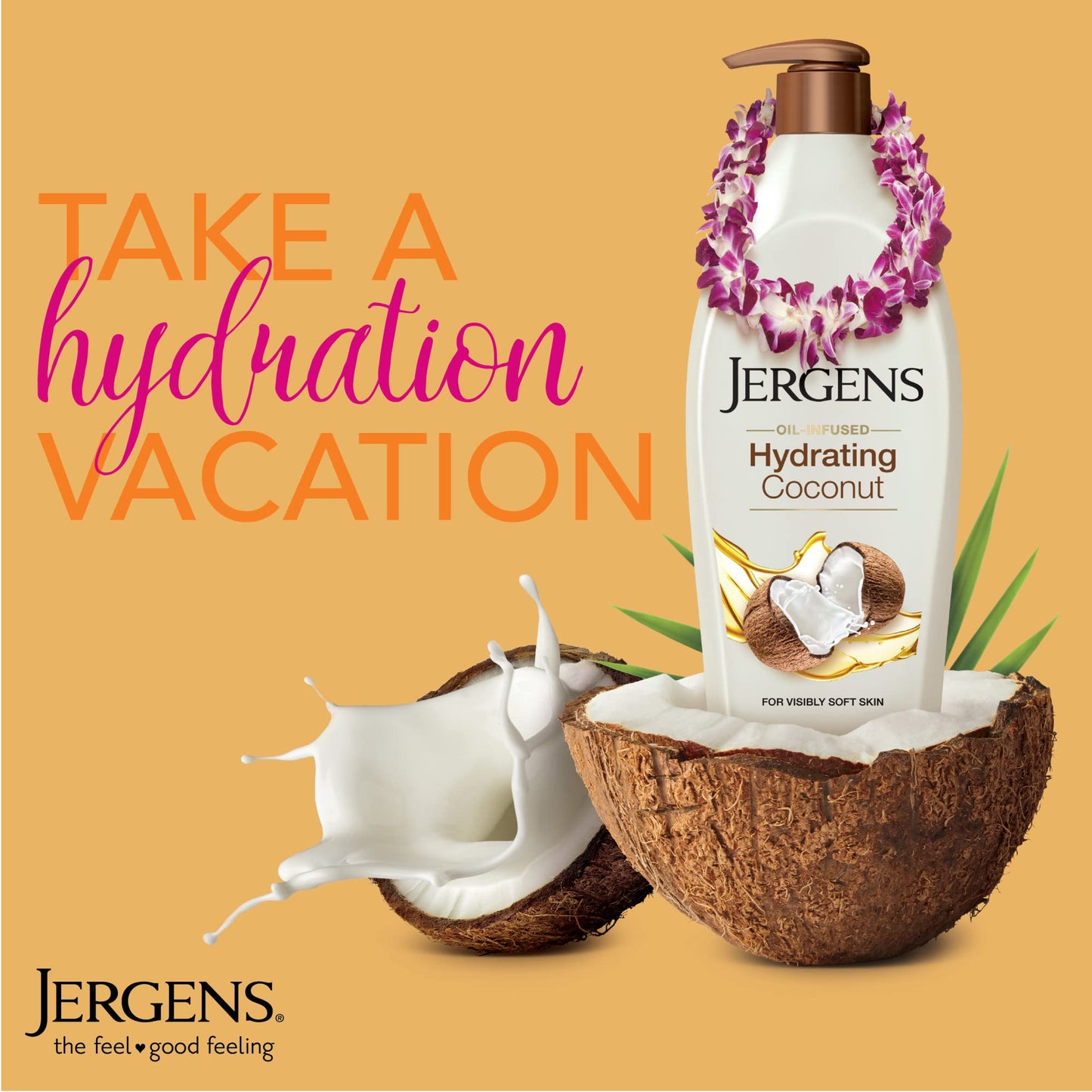 Jergens Hydrating Coconut Body Moisturizer, 16.8 Ounce (Pack of 3)