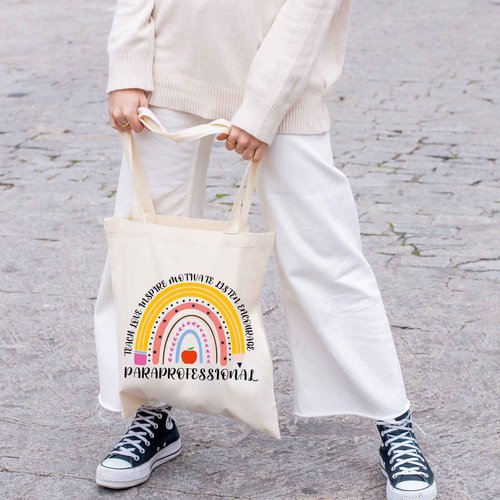 Paraprofessional Survival Kit Para Teacher Gift Paraprofessional Zipper Pouch Makeup Bag Paraeducator Appreciate Gift Teacher Aide Gift (Paraprofessional Tote)
