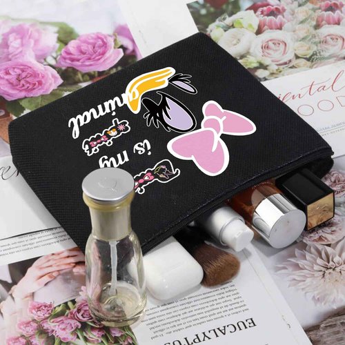 CMNIM Duck Lover Gift Duck Makeup Cosmetic Bag Duck Big Face Character Zipper Pouch Bag Animal Lover Gift for Best Friend
