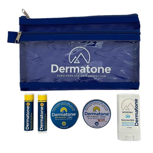 Dermatone Outdoor Protection Gift Pack | Contains 4 of our Sunscreen, Skin Protection Products | Classic Tin, Z-Cote, Mineral Sunscreen Stick & 2 Medicated Lip Balms