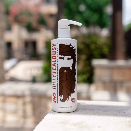 Billy Jealousy Beard Wash for Smooth, Manageable & Frizz-free Facial Hair, Beard Care Enriched with Hydrating Aloe & Strengthening & Conditioning Green Tea Extract, 16 Fl Oz