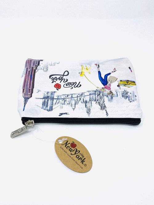 Girls & Women Fashion Cute New York Souvenir Zipper pouch Travel Cosmetic Bag Makeup Purse (JP-330104H)