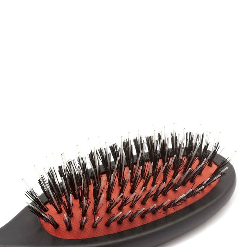 Fendrihan Genuine Boar Bristle and Nylon Hair Brush and Scalp Massager, Lacquered Beechwood MADE IN GERMANY (Small)