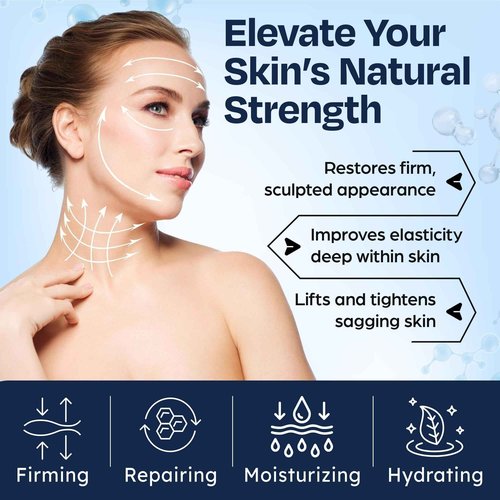 Hermony Essentials Everyday Glow Cream - Radiant Renewal Trio with Collagen, Retinol & Hyaluronic Acid - Hydrating Face & Decollete Cream for Women of All Ages - 1.7 oz