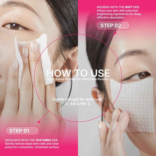 Healic Toning Active Pad – Dual-Textured Toner Pads for Brightening, Hydrating, and Soothing with Tranexamic Acid & Hyaluronic Acid – Gentle for Sensitive Skin, Korean Skin Care, Vegan, 70 Pads