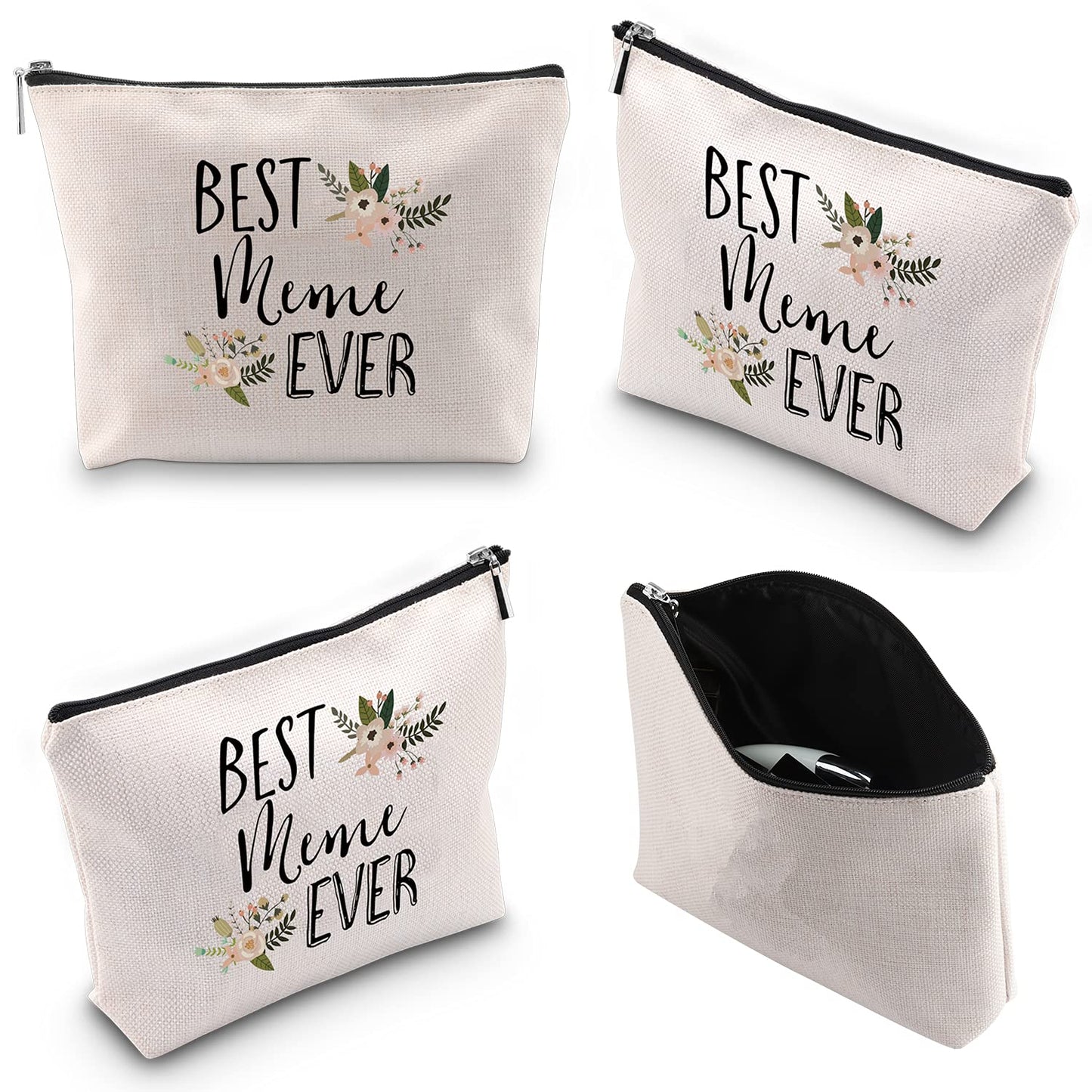 WCGXKO Best Meme Ever Grandma Gift Meme Gift Zipper Makeup Bags Travel Waterproof Toiletry Bag Accessories (Best Meme)