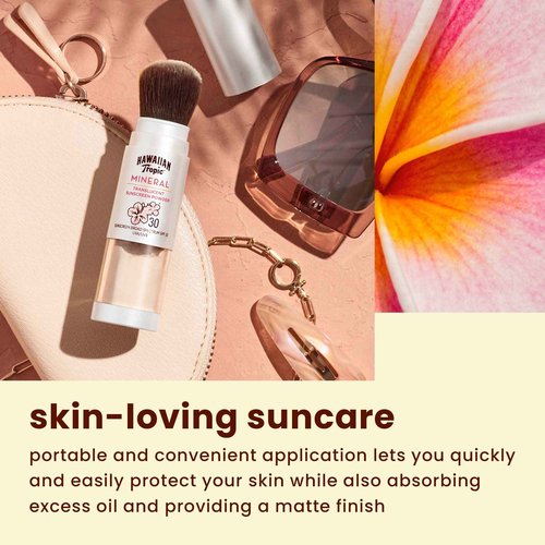 Hawaiian Tropic Mineral Powder Sunscreen Brush SPF 30 | SPF Powder Sunscreen for Face & After Sun Body Butter with Coconut Oil, 8oz | After Sun Lotion