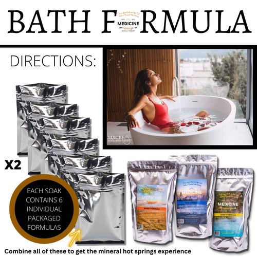 Mineral Salts for Bath - Hot Springs Spa Salt for Skin Soak - Soaking Mineral - Medicine Springs Skin Formula for Relaxation