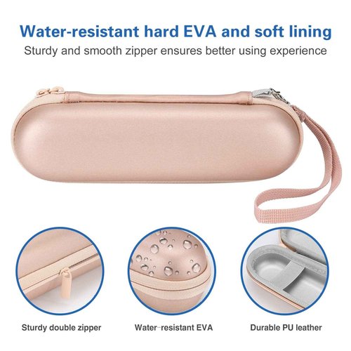 ProCase Travel Case for Oral-B/Oral-B Pro Smartseries/IO Serie Sonicare ProtectiveClean Electric Toothbrush, Hard EVA Case Cover Storage Bag Holder with Mesh Pocket for Accessories -Rosegold