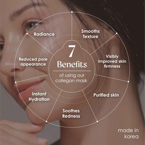 Innerest Original Derma Beauty Collagen Face Masks 24 PK Face Mask Skin Care Collagen Essence Sheet Masks Assortment Set for Beauty & Personal Care Korean Face Mask