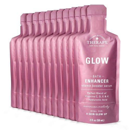 Village Naturals Therapy Glow Bath Enhancer Vitamin Booster Serum, Morrocan Melody Scent, 2 fl. oz., Pack of 12