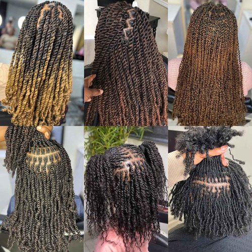 16 Inch Afro Kinky Curly Human Hair Bulk for Permanent Micro Locs/Twists/Braids/Repair Locs Afro Kinky Curly Bulk Human Hair Nature Black Color (1B, 16inch-50g/pack)
