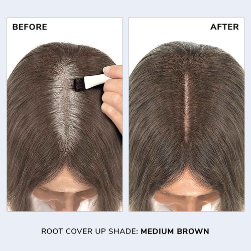 COLOR WOW Root Cover Up, Medium Brown – Instant Grey Coverage and Temporary Touch-Up, Water and Sweat Resistant, No mess Award-Winning Formula