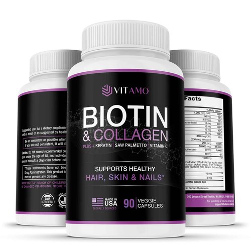 Vitamo Postpartum Hair Loss Vitamins for Women | Postnatal Hair Growth with Hyaluronic Acid, B-Complex, Biotin, Collagen & Keratin | Advanced Hair, Skin & Nails Supplement | 90 Capsules