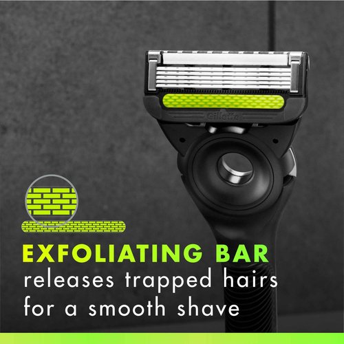 GilletteLabs With Exfoliating Bar Shaving Razor For Men, 1 Handle, 3 Blade Refills, Includes Travel Case for Convenient Storage On The Go, Holiday Gifts for Men