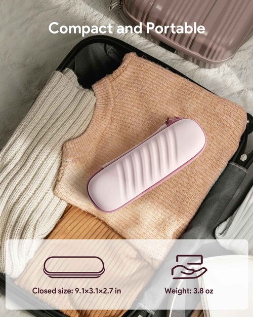 Electric Toothbrush Case for Oral-B Pro/iO/Philips Sonicare, Waterproof Traveling Toothbrush Storage Bag with Mesh Pocket Covers Protection (Pink)