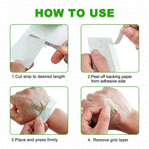 LotFancy Tattoo Aftercare Bandage, 4" x 12 Yards Roll, Transparent Film Dressing, Waterproof Protective Tattoo Wrap Tape for Second Skin Healing, Tattoo Supplies and Scar Therapy