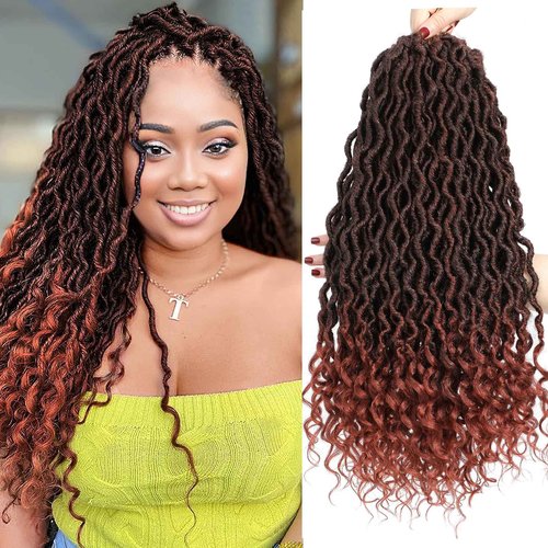 Karida Faux Locs Crochet Hair - 24 Inch, Wavy Goddess Locs With Curly Ends, Boho Style For Black Women (8 Packs, T350#)