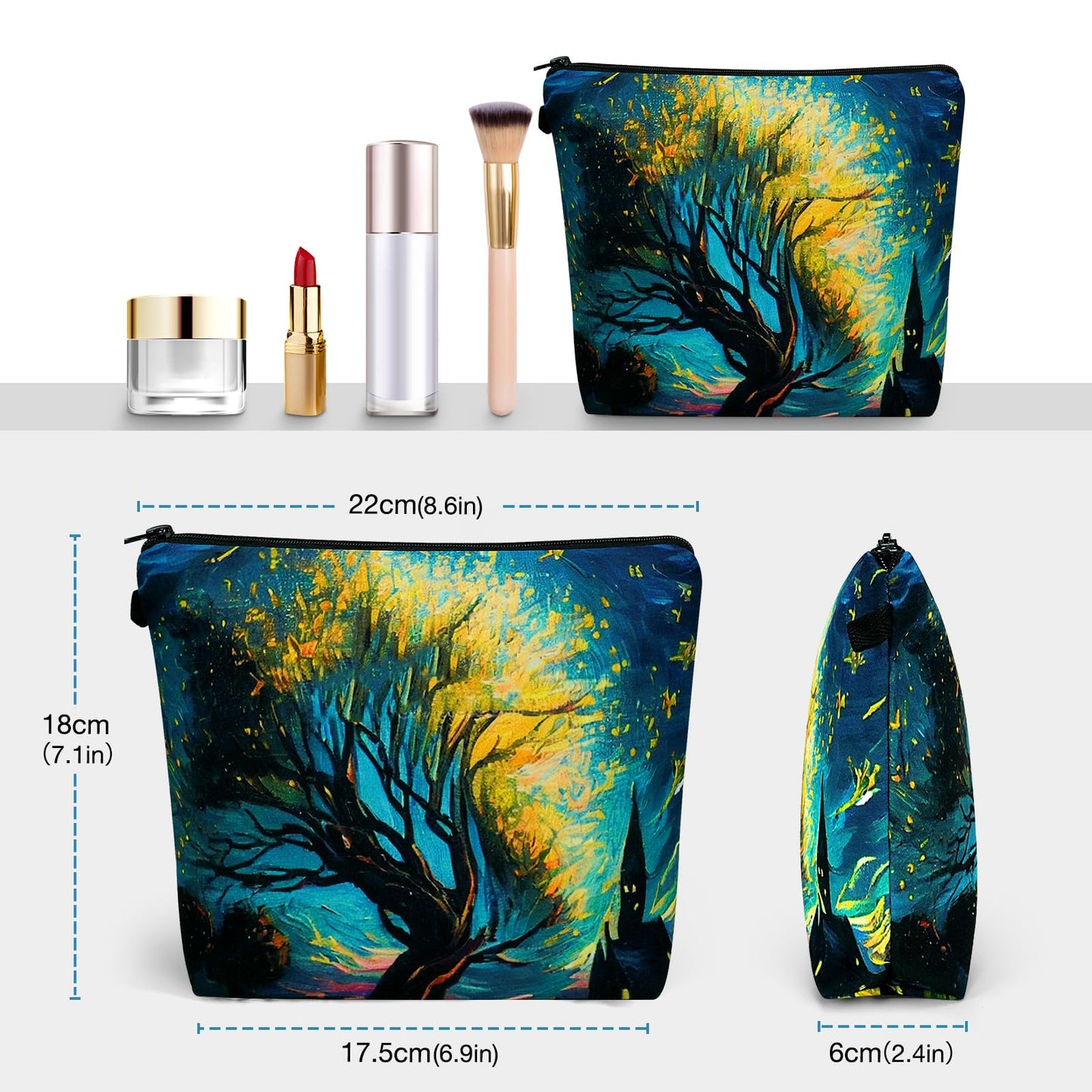 Noozion Large Makeup Bag Cosmetic Bag for Women Travel Bags Makeup Pouch for toiletries Water Resistant Girls Gift