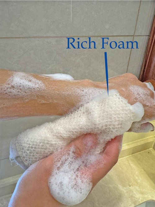 6 Pack Exfoliating wash Cloth Face and Body Wash Bath Scrub Soft Weave Bath Towel Massage Cloth for Women and Man, Two Sides