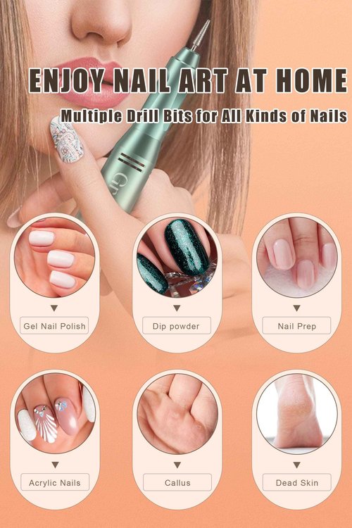 Electric Nail Drill Professional, 45000RPM Cordless Electric Nail File for Acrylic Gel Nails, Professional Nail Drill Manicure Pedicure Polishing Shape Tools for Home Salon